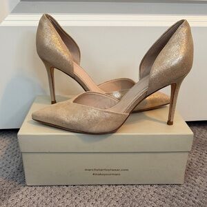 Marc Fisher Shimmering Gold Heels